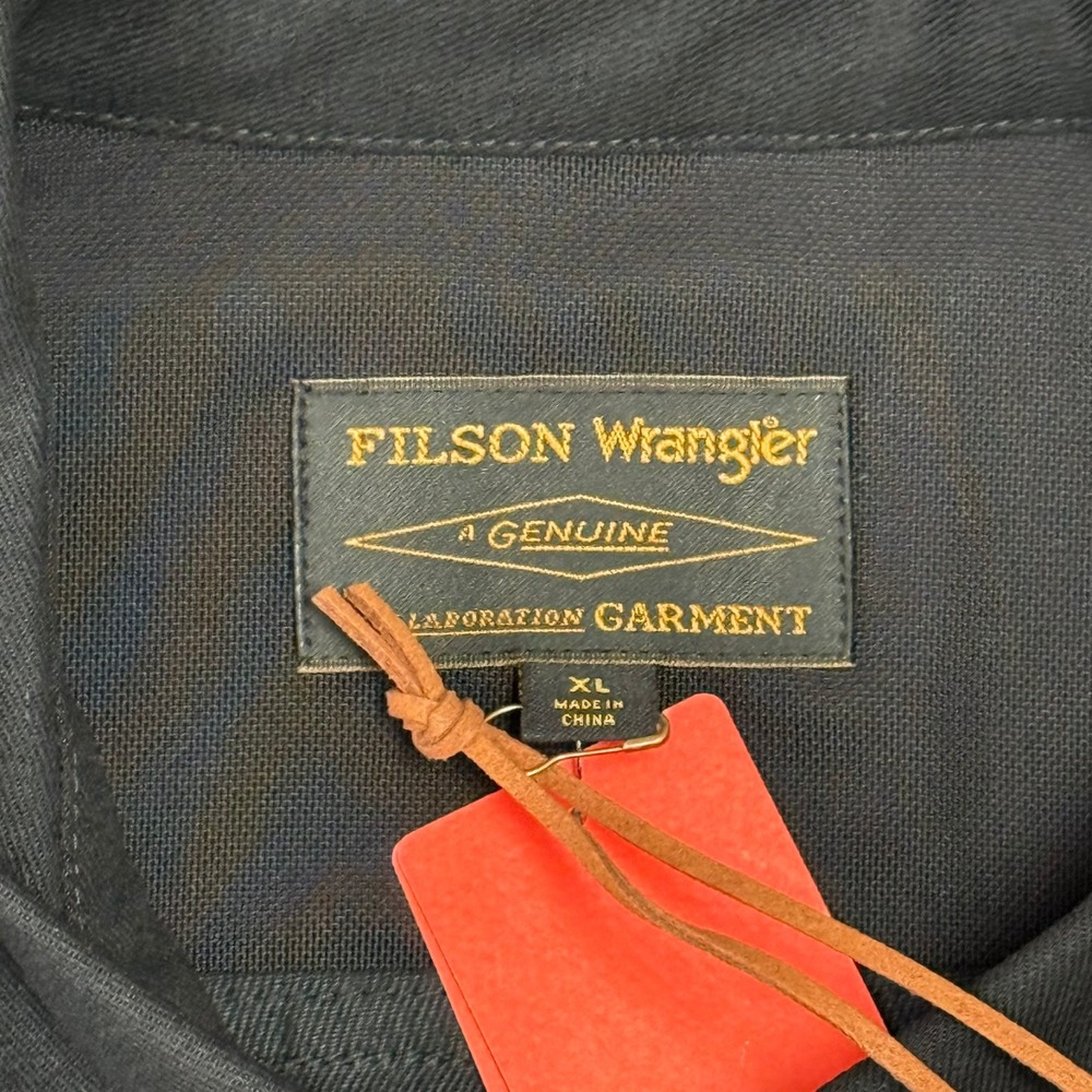 Filson x Wrangler Adventure Shirt Mens XL Black Pearl Snap Western New NWT - Picture 3 of 9